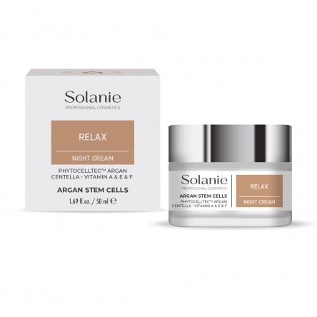 Solanie Argán növényi őssejtes Relax éjszakai krém 50 ml
